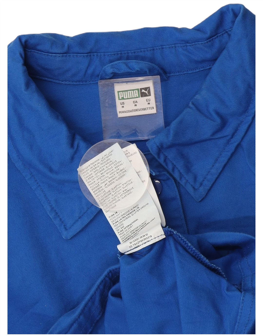 PUMA Chaqueta bomber corta para mujer Reino Unido 14 Algodón azul medio