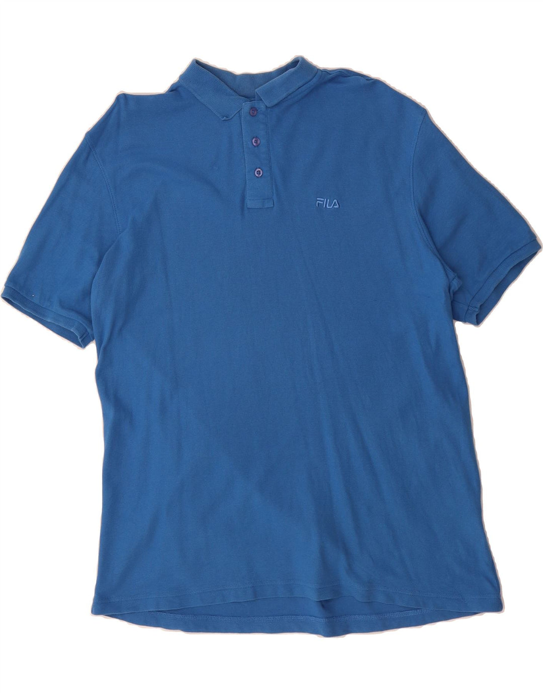 FILA Mens Polo Shirt 2XL Blue Cotton Vintage Fila and Second-Hand Fila from Messina Hembry 