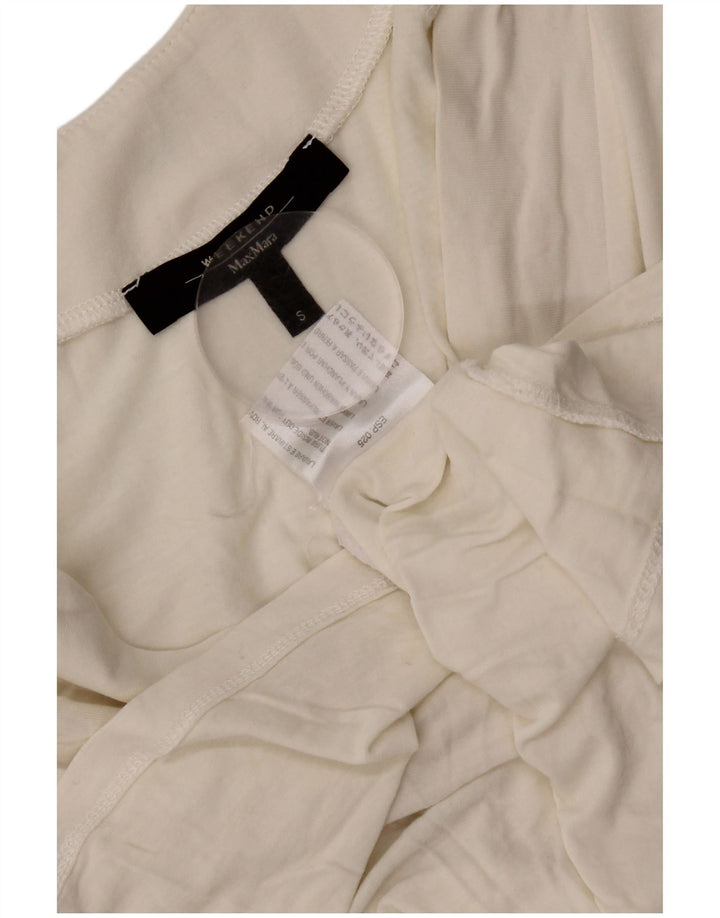 Max Mara Blusa de manga corta para mujer Weekend UK 10 Small White