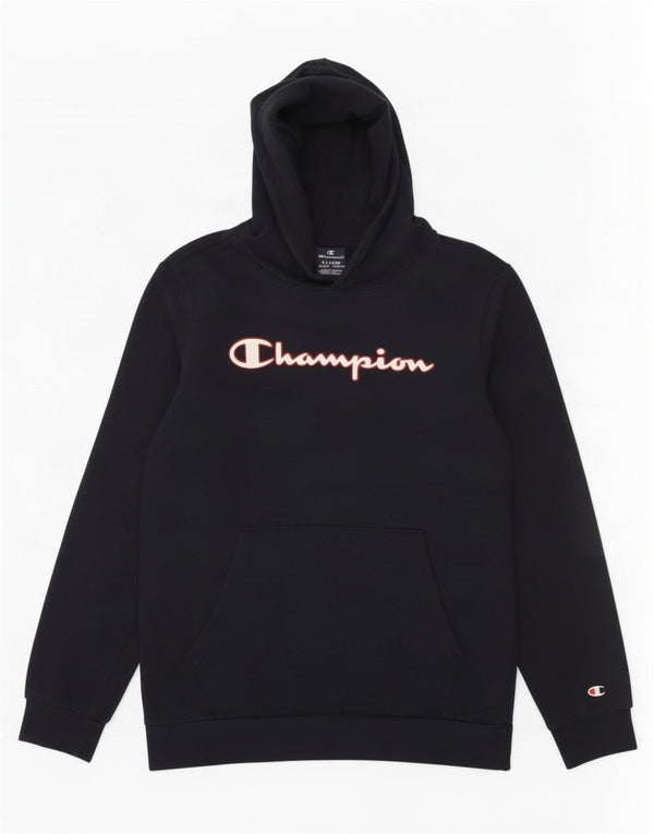 Champion Sudadera con capucha gráfica para niños 13-14 años XL Azul marino Algodón