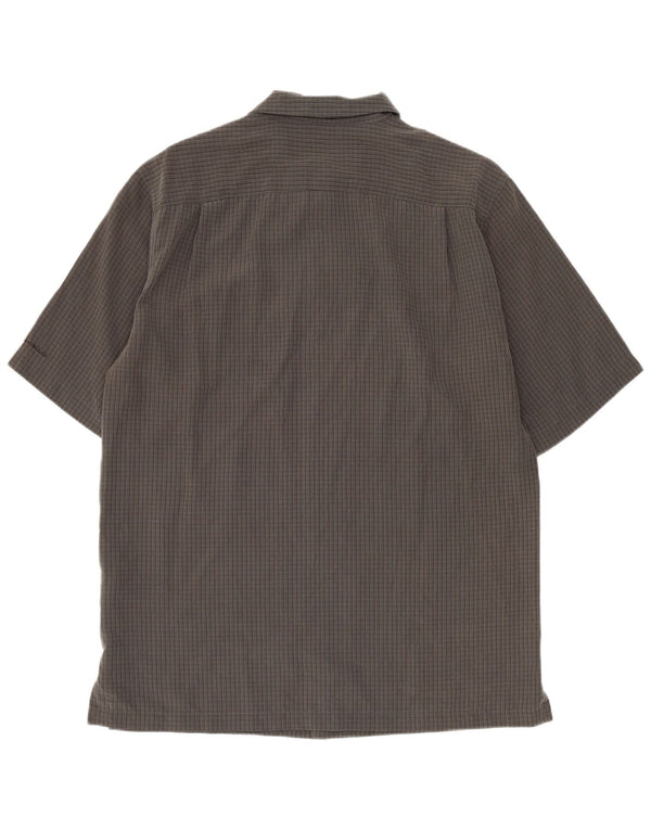Columbia Camisa De Manga Corta Regular Fit Para Hombre Gris Polynosic Pequeño