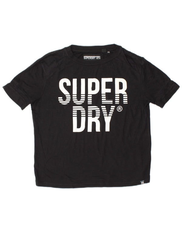 SUPERDRY Camiseta con estampado gráfico y corte holgado para mujer UK 40 Small Black