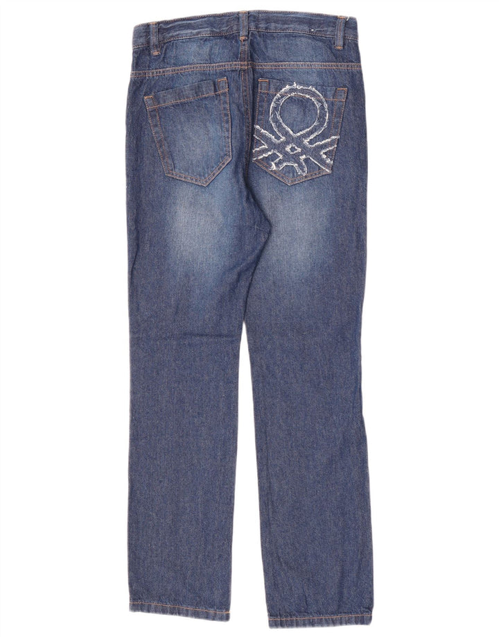Benetton Vaqueros Rectos Gráficos W26 L26 Azul
