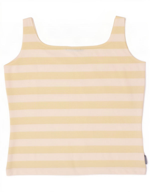 Marina Yachting Top corto para mujer UK 40 XL Rayas amarillas
