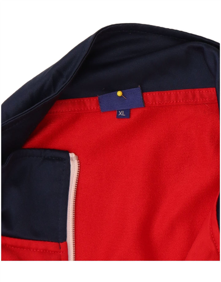 Asics Hombre Chándal Top Chaqueta XL Rojo Colorblock