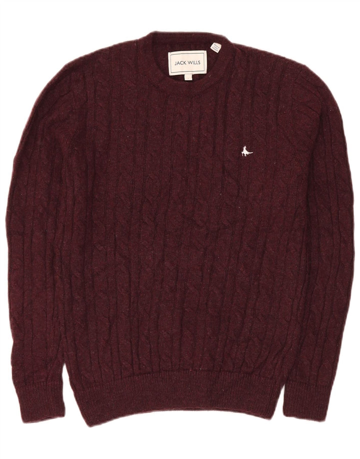 Jack Wills Jersey De Cuello Redondo Para Hombre Pequeño Granate Poliamida