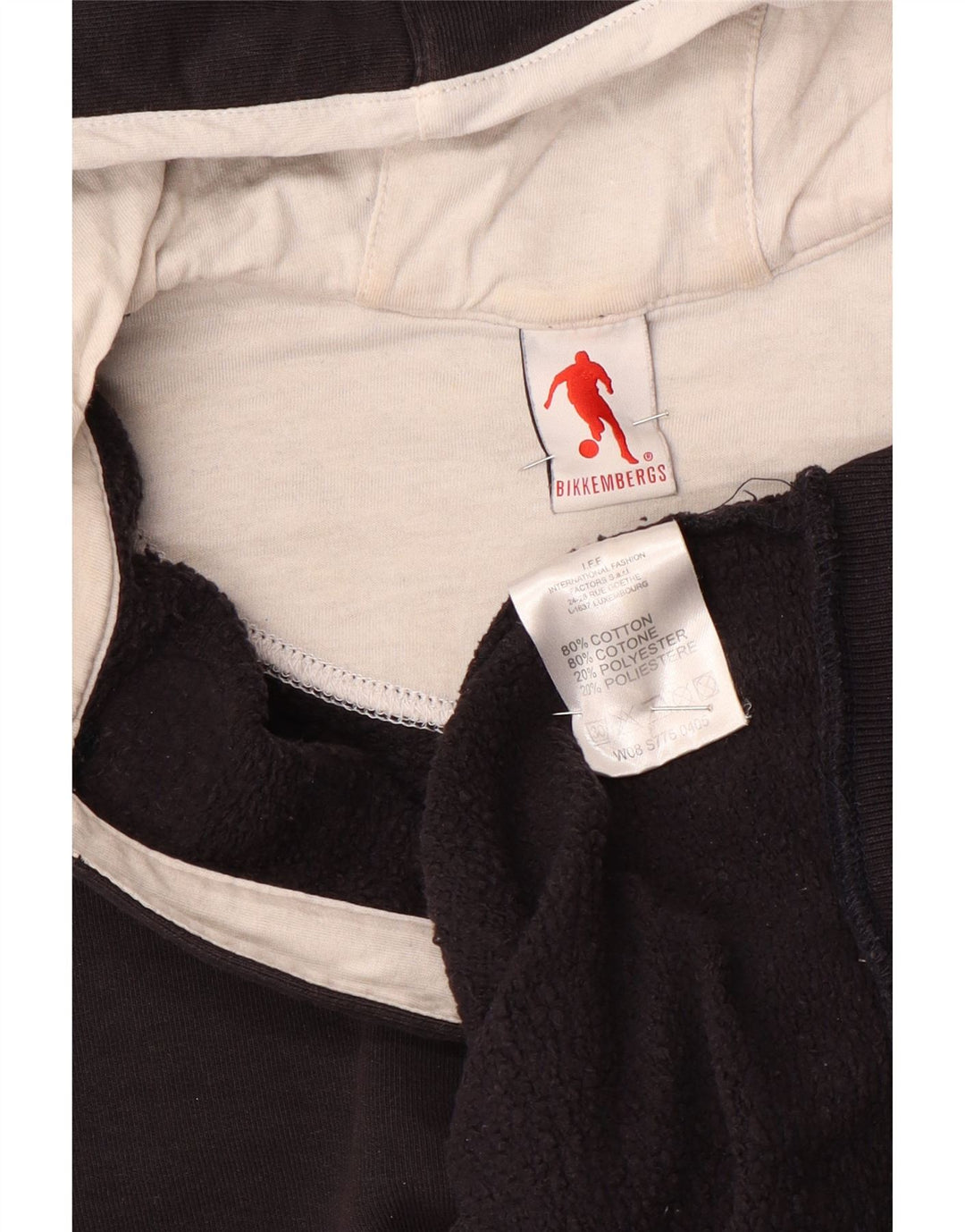 Bikkembergs Jersey con capucha y cuello con botones para mujer UK 44 Mediano Algodón negro