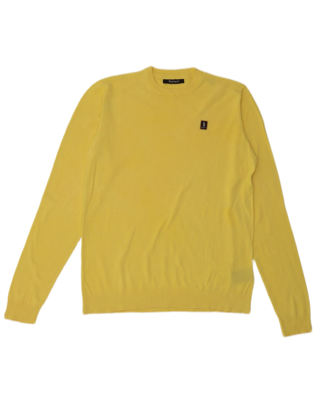 Refrigue Jersey De Cuello Redondo Para Hombre De Algodón Amarillo Medio