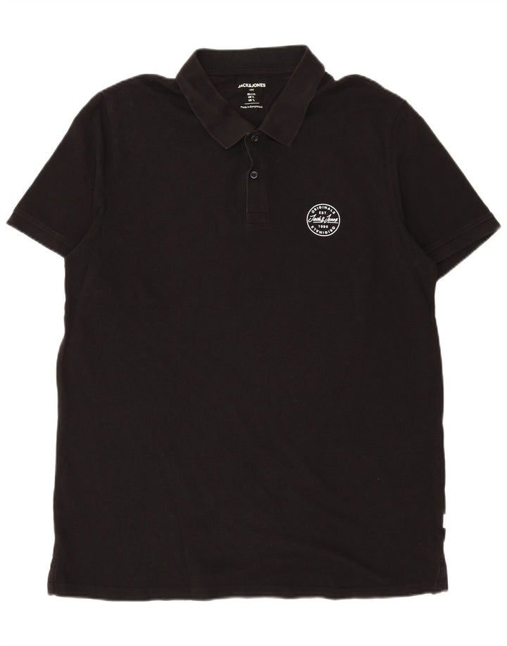 JACK & JONES Polo Hombre XL Algodón Negro