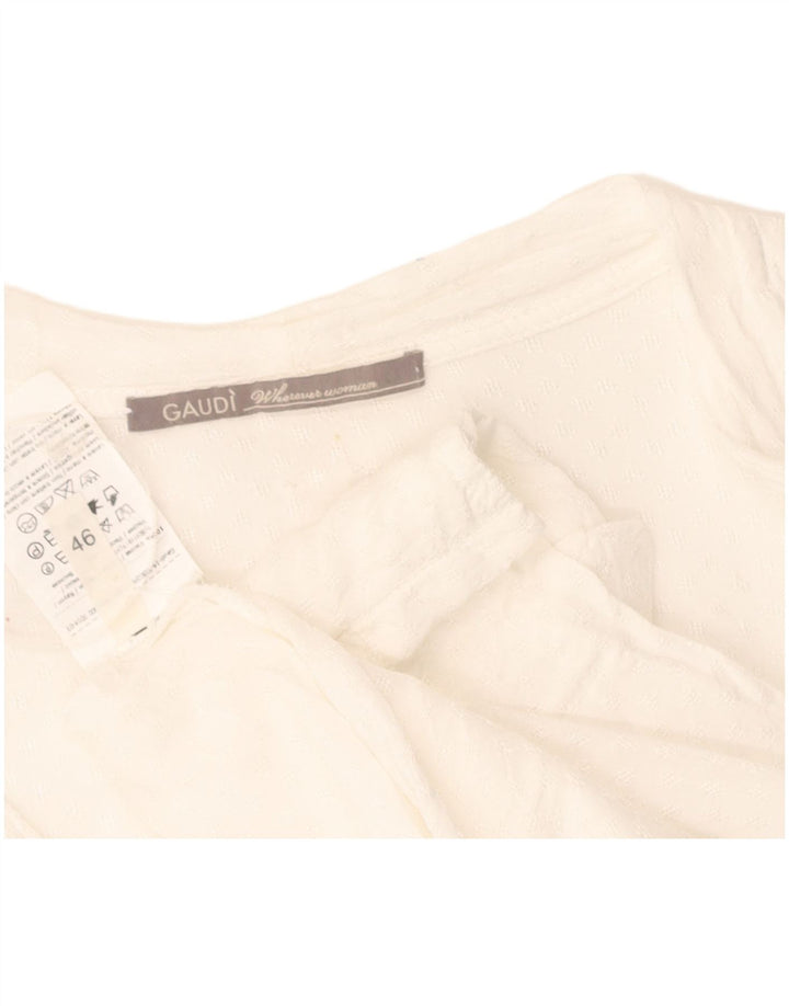 GAUDI Womens Blouse Top IT 46 Large White Viscose