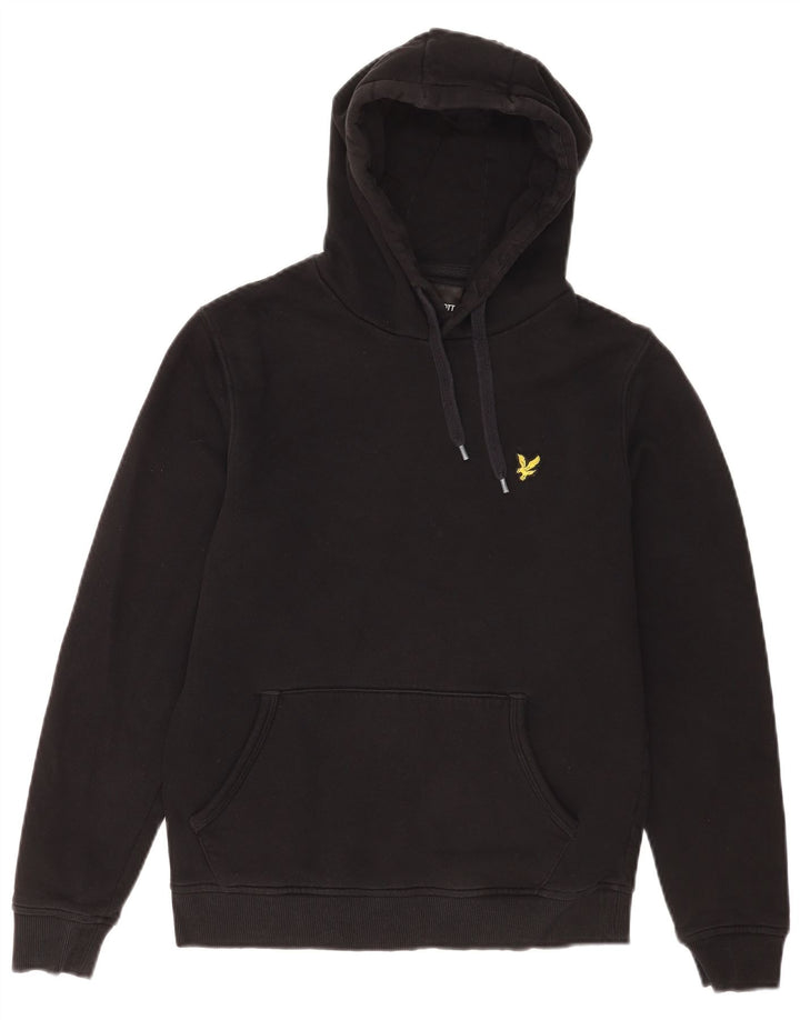 Lyle & Scott - Sudadera con capucha para hombre, talla pequeña, algodón negro