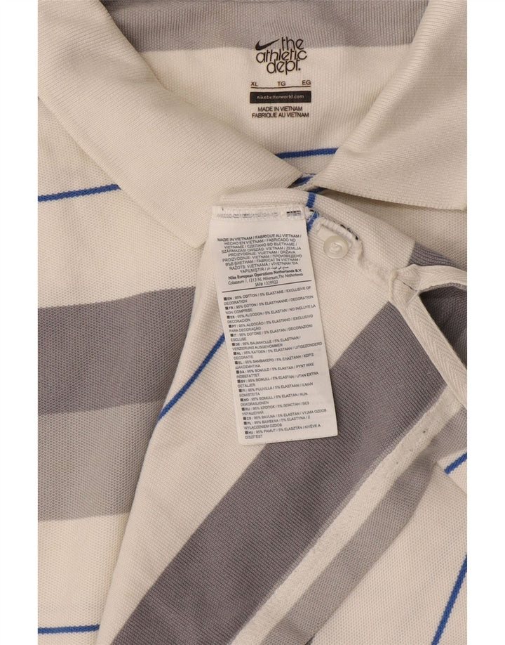 Polo Nike Hombre XL Algodón Rayas Gris