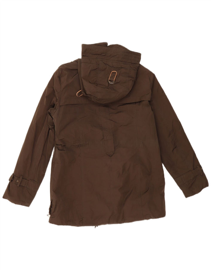 MASSIMO DUTTI Chaqueta cortavientos con capucha para mujer UK 44 Algodón caqui mediano