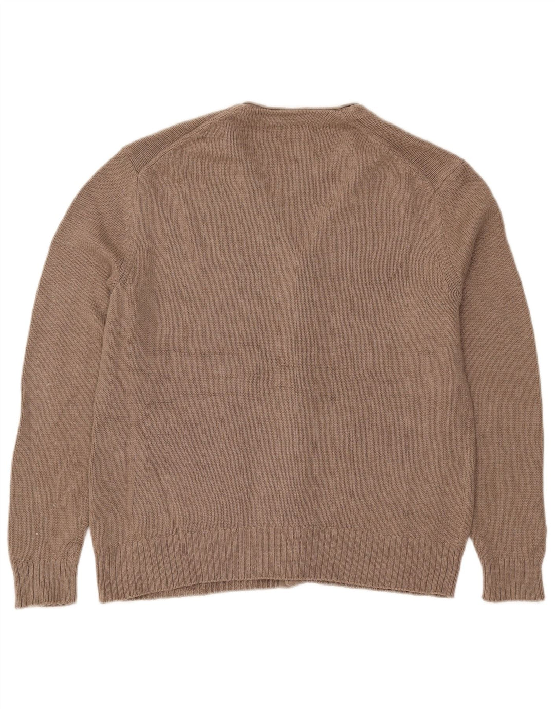 Zara Hombre Jersey Cárdigan Algodón Beige Medio