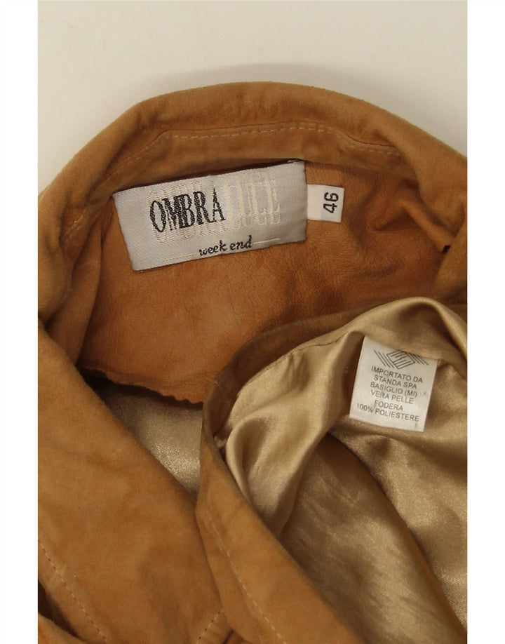 Ombraluce Chaqueta de ante para hombre IT 46 Cuero marrón grande