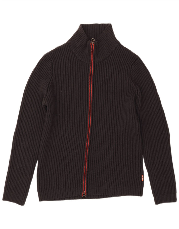 Hugo Boss Hombre Cárdigan Suéter XL Lana Negra