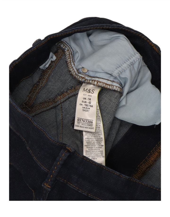 Marks & Spencer Jeans Cortos para Mujer UK 14 Medium W30 L28 Algodón Azul