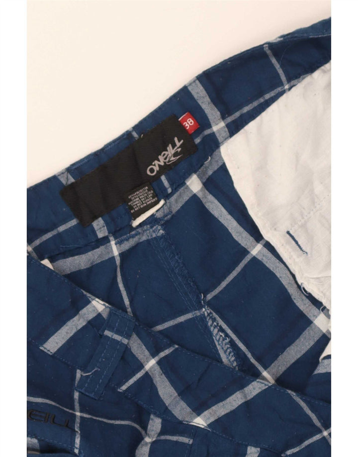 O'Neill Pantalones cortos chinos para hombre W38 XL Poliéster a cuadros azules