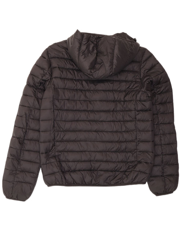 Kappa Chaqueta acolchada con capucha para hombre UK 42 XL Nylon negro