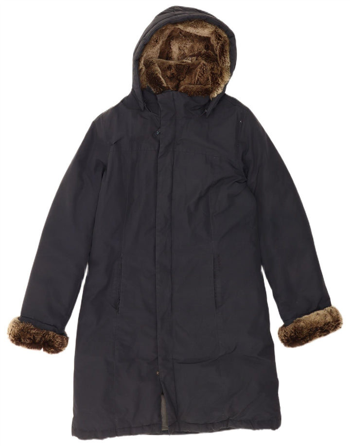 Woolrich Abrigo acolchado con capucha para hombre UK 38 Medium Azul marino Algodón