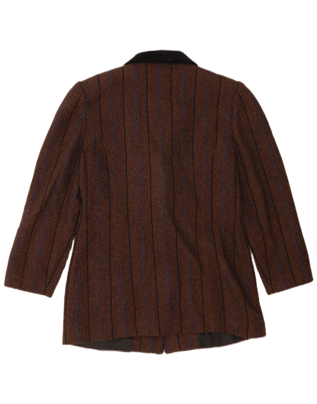 ANTONELLA Womens 4 Button Blazer Jacket UK 16 Large Brown Herringbone Wool