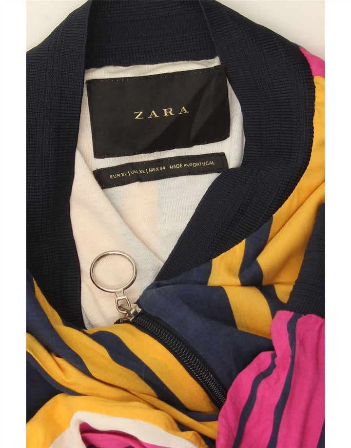 Zara Hombre Cazadora Bomber UK 42 XL Rayas Multicolor