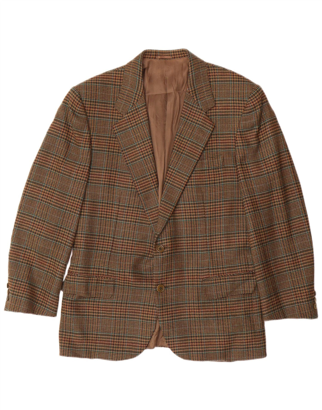 BURBERRYS Chaqueta tipo blazer de 2 botones para hombre IT 48 Lana de pata de gallo marrón medio