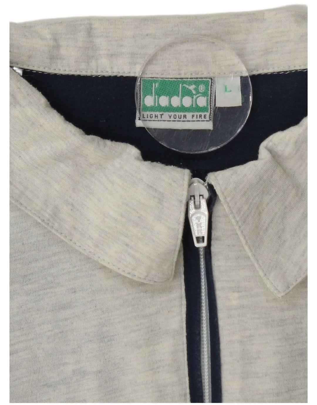 DIADORA Polo gráfico para hombre de algodón color block azul marino grande