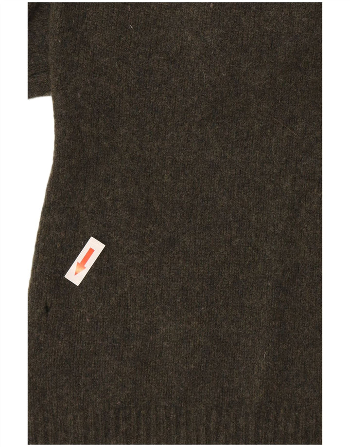 Massimo Dutti Jersey de cuello vuelto para mujer UK 44 Large Lana verde