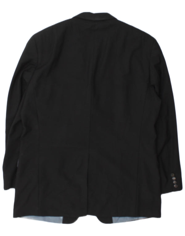 Hugo Boss Mens 3 Button Blazer Jacket UK 44 2XL Black