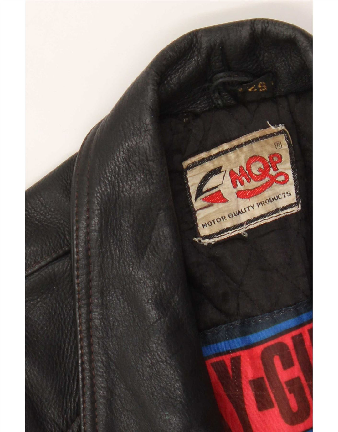 MQP Chaqueta de motociclista de cuero para hombre IT 52 XL Negro