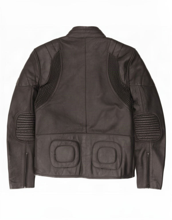 Vintage hombres cuero Racer chaqueta Reino Unido 36 pequeño negro