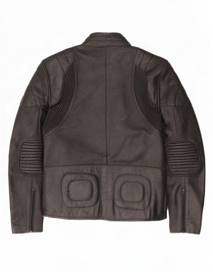Vintage hombres cuero Racer chaqueta Reino Unido 36 pequeño negro