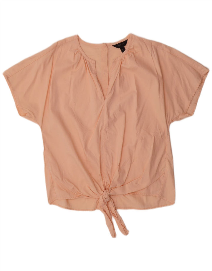 J. Crew Blusa con lazo frontal para mujer UK 44 Algodón rosa medio