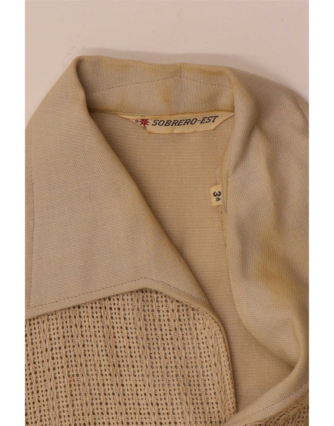 Camisa vintage para hombre beige medio