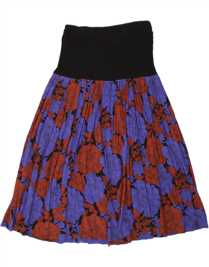 VINTAGE Womens High Waist Flared Skirt Medium W30  Multicoloured Floral Vintage Vintage and Second-Hand Vintage from Messina Hembry 