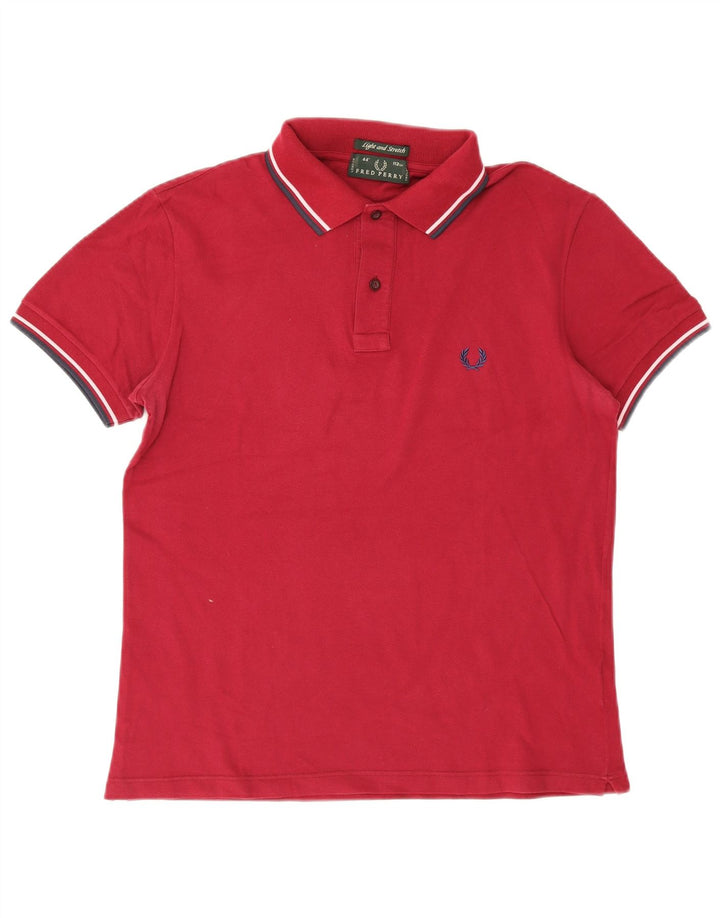 Fred Perry Polo De Hombre De Algodón A Rayas En Burdeos Medio