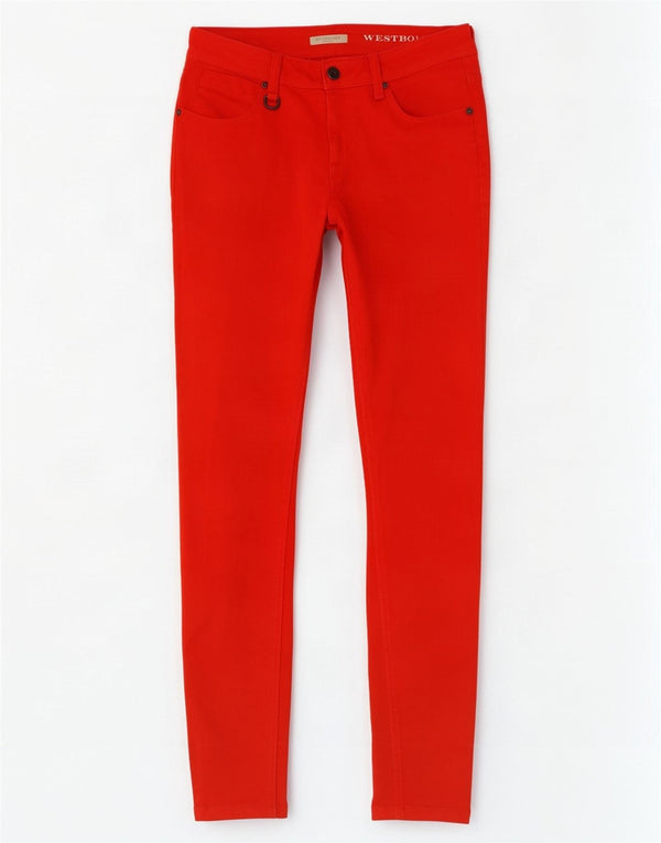 Burberry Pantalones informales ajustados BRIT para mujer W28 L31 Algodón rojo