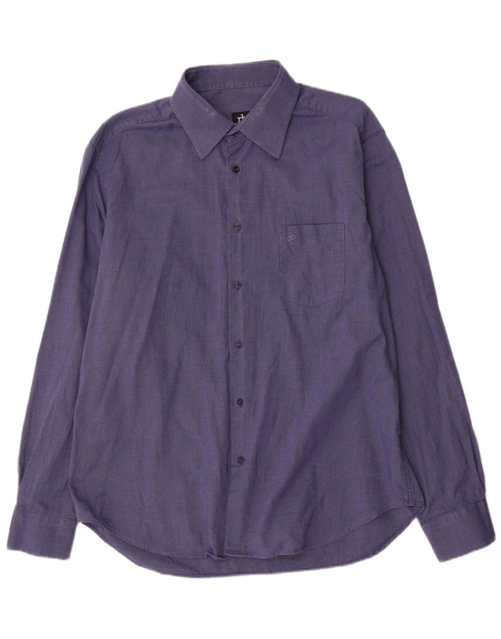 Camisa Roccobarocco Hombre Talla 17 43 XL Algodón Azul