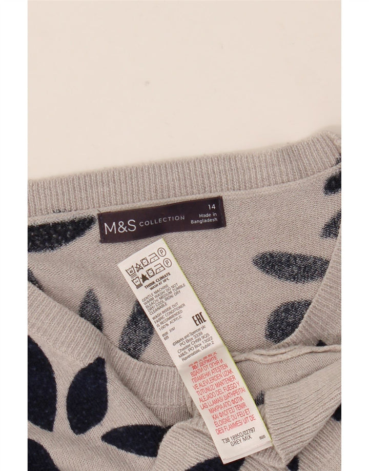 Marks & Spencer Jersey con cuello barco para mujer, talla 40, color gris grande