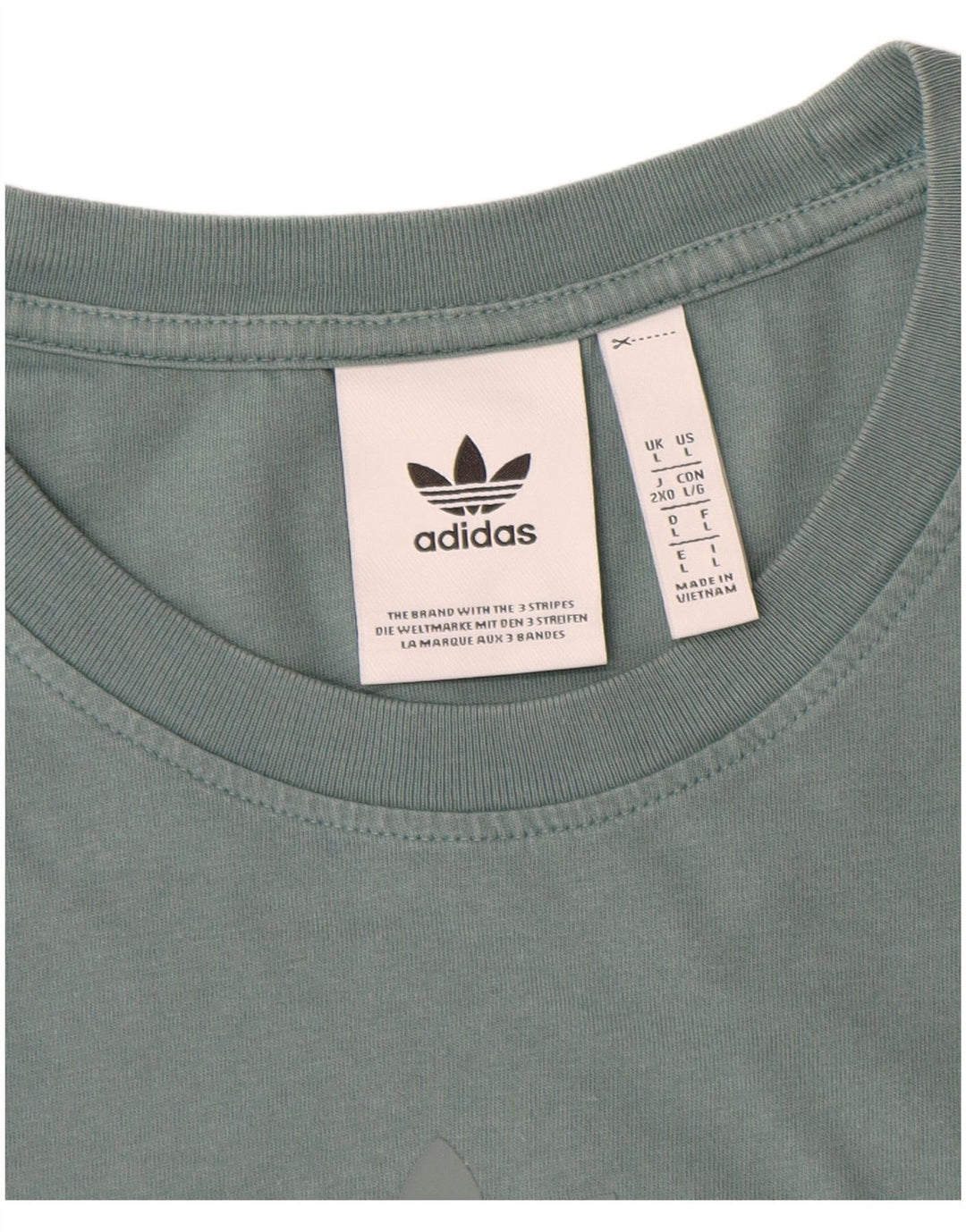 Adidas - Camiseta para hombre, talla grande, algodón azul