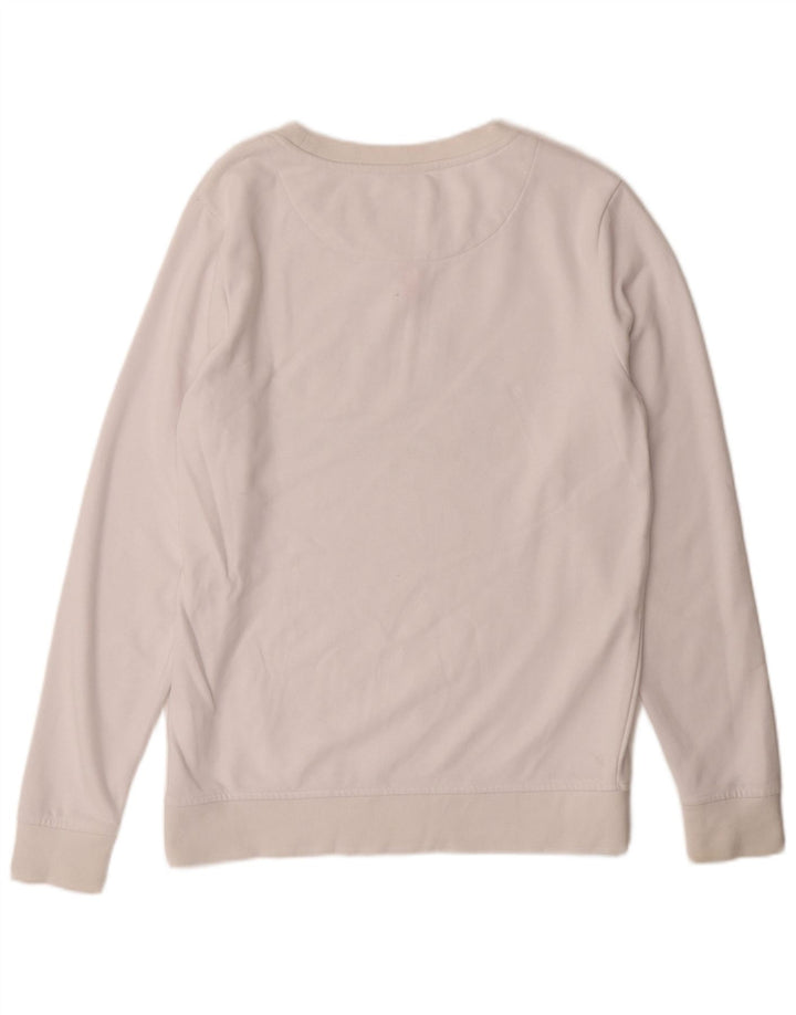 KAPPA Hombre Sudadera Gráfica Jumper Medium Blanco Algodón