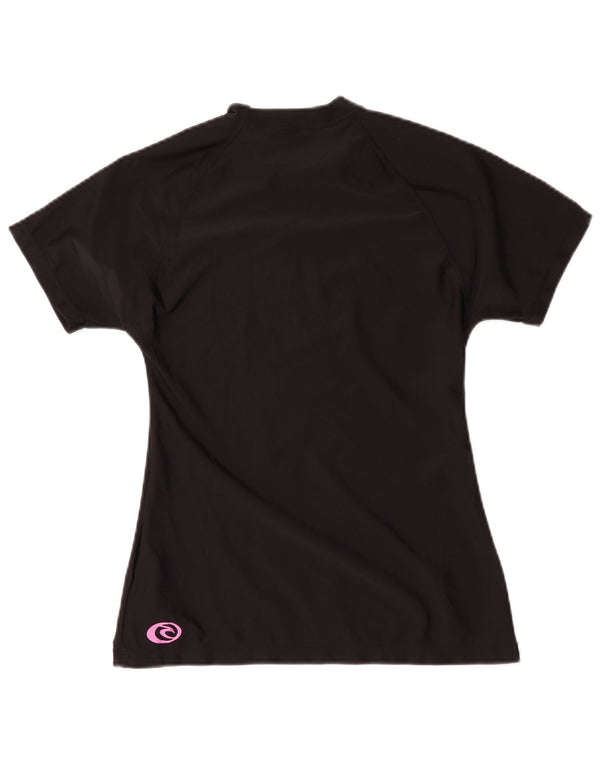 Rip Curl Camiseta gráfica para mujer Top US 12 Grande Poliamida negra