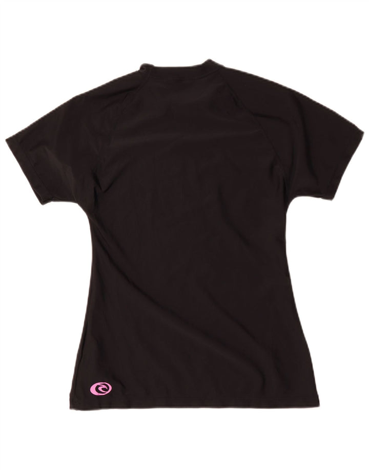 Rip Curl Camiseta gráfica para mujer Top US 12 Grande Poliamida negra