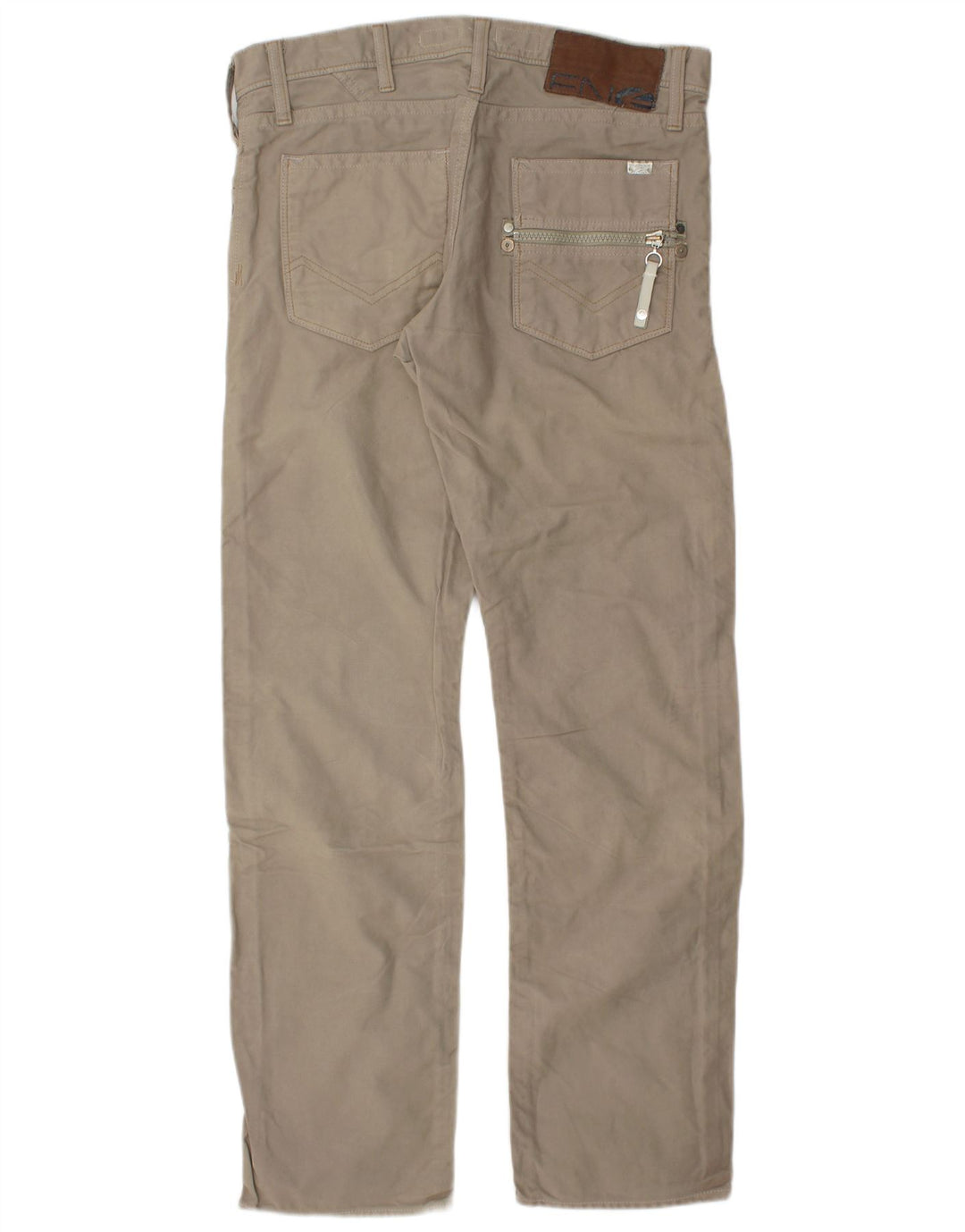 ENERGIE Pantalones casuales rectos Emerson para hombre W33 L32 Algodón beige