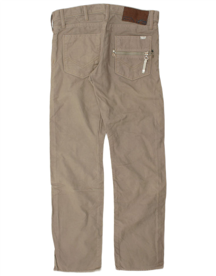 ENERGIE Pantalones casuales rectos Emerson para hombre W33 L32 Algodón beige