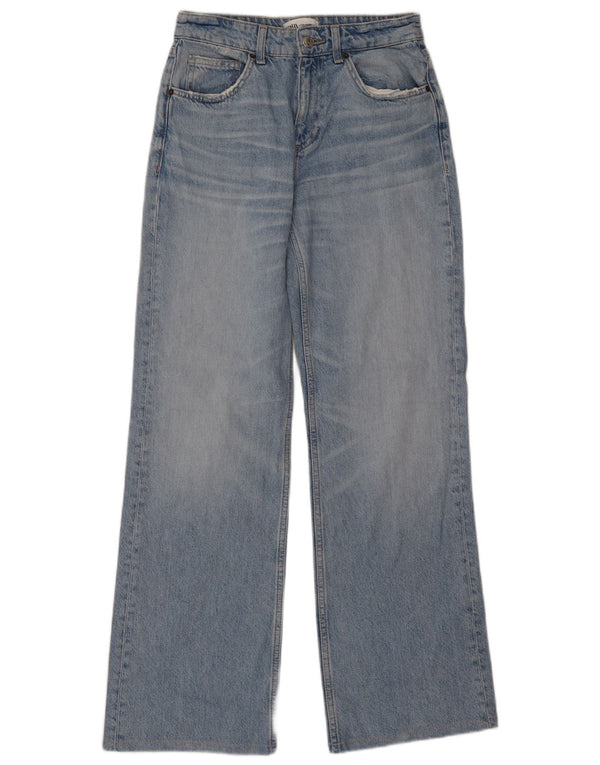 Zara Vaqueros Rectos Mujer EU 34 2XS W24 L31 Algodón Azul