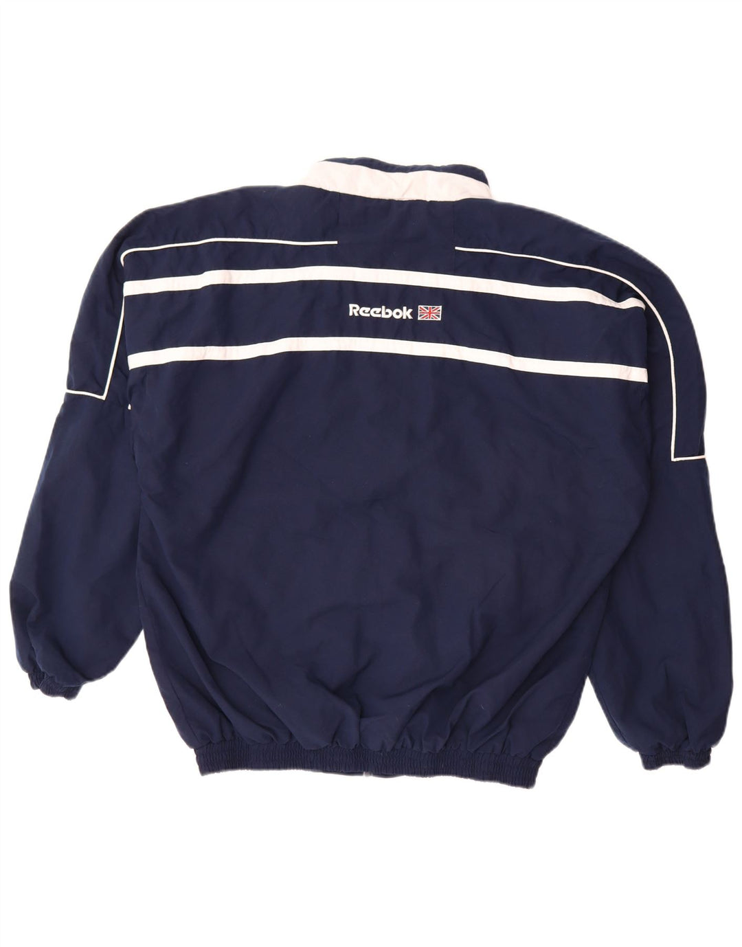 Reebok - Chaqueta de chándal con gráfico para hombre, talla grande, color azul marino