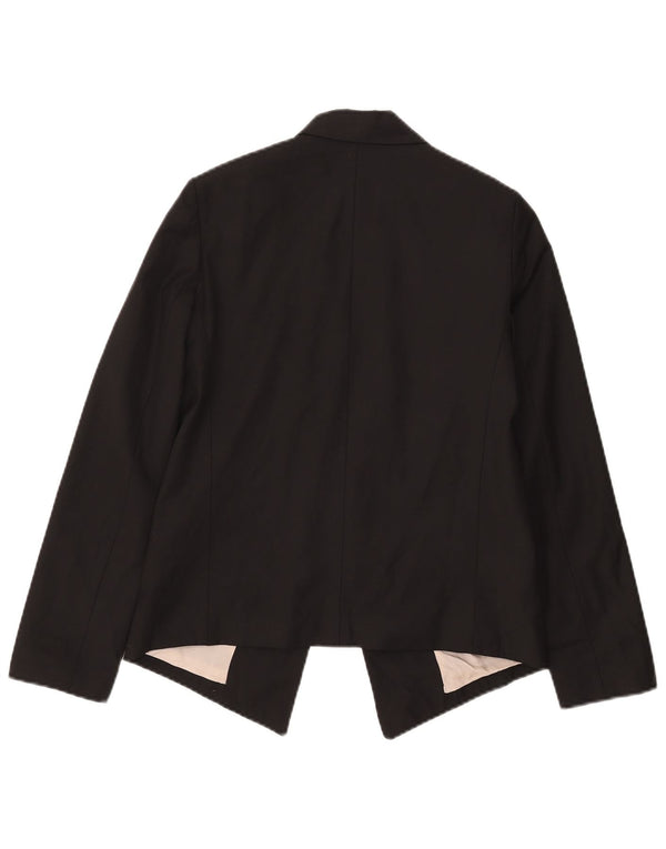 Topshop Chaqueta tipo blazer abierta para mujer UK 8 Small Poliéster negro