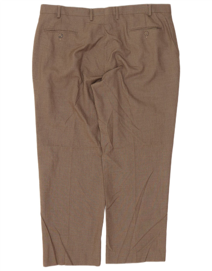 Pantalón de traje recto para hombre Izod W40 L29 Marrón Poliéster